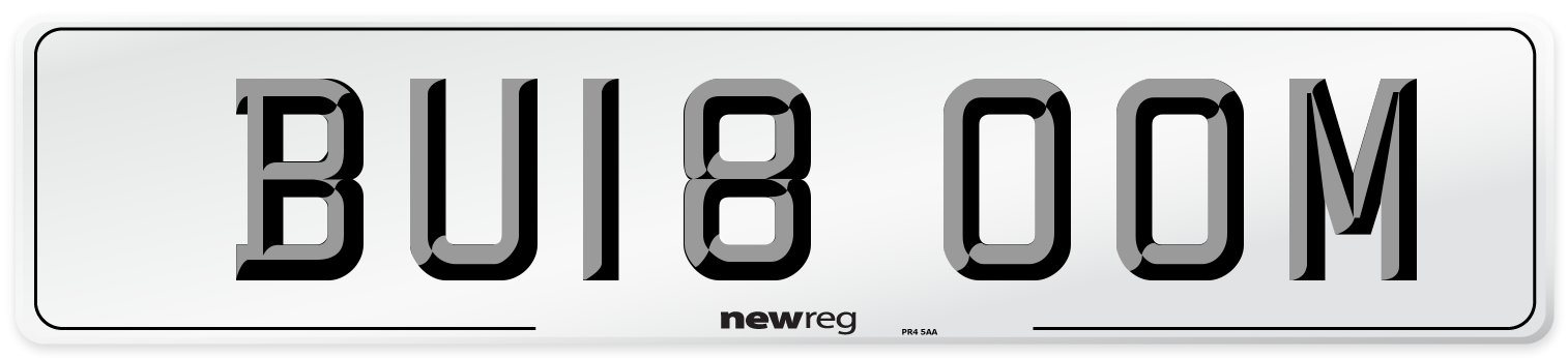 BU18 OOM Number Plate from New Reg
